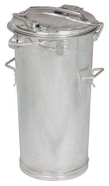 Cubo de basura del sistema Renner 50 L, con soporte de bloqueo, Ø (arriba) aproximadamente 387 mm, Ø (abajo) aproximadamente 305 mm, galvanizado en caliente, vaciado sin polvo, 2033-00