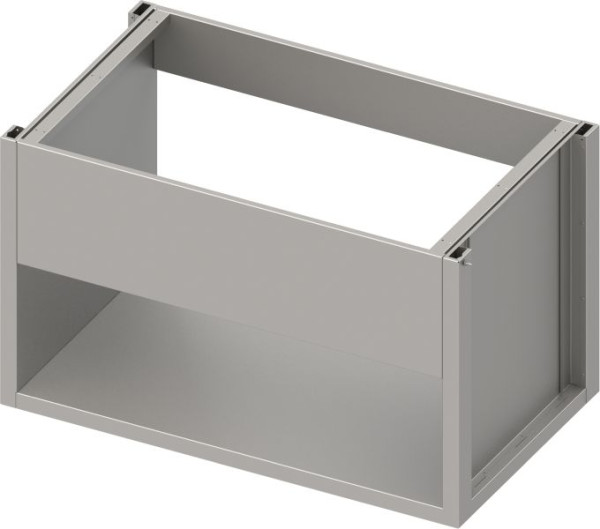 Mueble para fregadero de acero inoxidable Stalgast versión 2.0 con panel de lavabo, construcción base 1500x640x660 mm, BX15670F