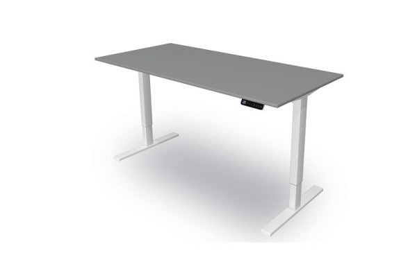 Mesa de pie/sentado Kerkmann An. 1600 x Pr. 800 mm, ajustable eléctricamente en altura de 720 a 1200 mm, Move 3, grafito, 10380612