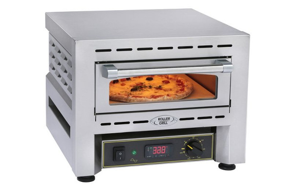 ROLLER GRILL Horno de pizza Express para pizza fresca y congelada, pizzas de hasta 32 cm, interior y exterior de acero inoxidable, PZS90
