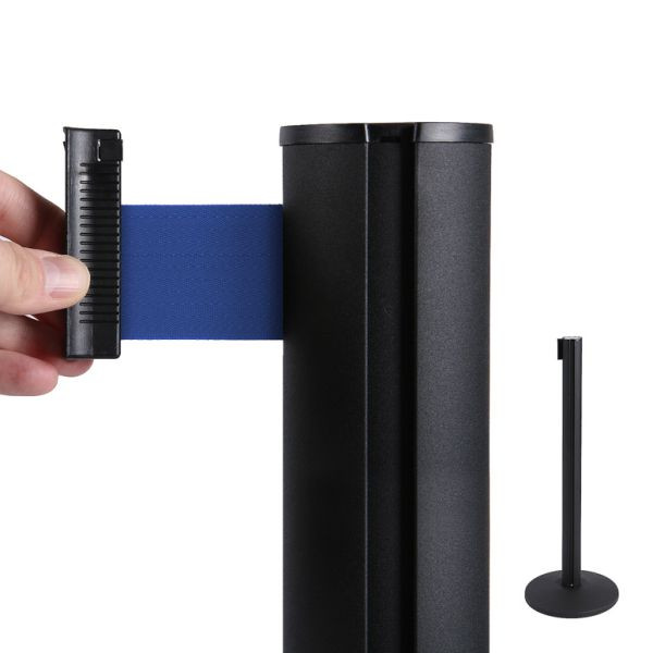Showdown Displays Belt Post Black (cinta de barrera azul), BBBLACKBLUE