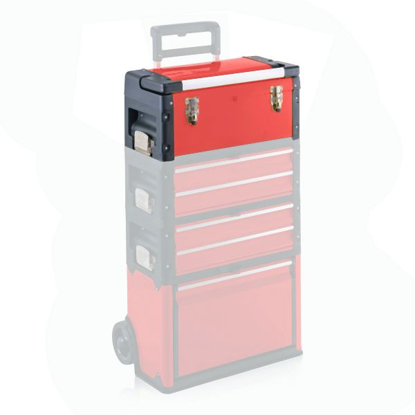 Metra Caja de herramientas, caja superior con ruedas Comfort rojo, 10721