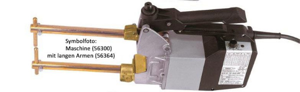 Pistola de soldadura por puntos ELMAG 2 kVA, modelo 7900 (juego de paquetes), manual (máx. 2+2 mm) 400 voltios con temporizador y 1 par de brazos con electrodos Ø10, 56300