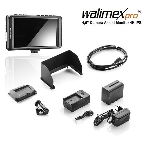 Walimex pro 4.5 &quot;Camera Assist Monitor 4K IPS Set, 22030