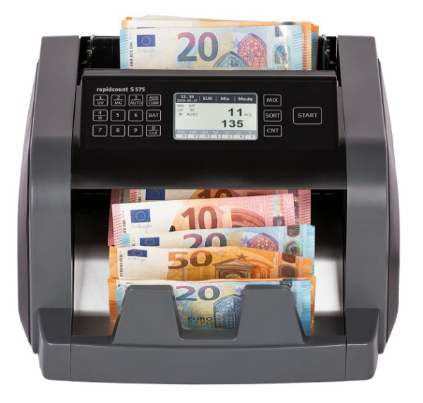 Máquina contadora de billetes Ratiotec rapidcount S575 (Caja), 947014