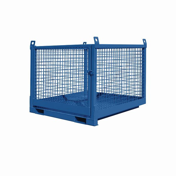 Caja de carga industrial Eichinger para carretillas elevadoras y grúas, L x An. x Al. 1280x1260x1100 mm, 1500 kg, azul genciana, 10580100000097