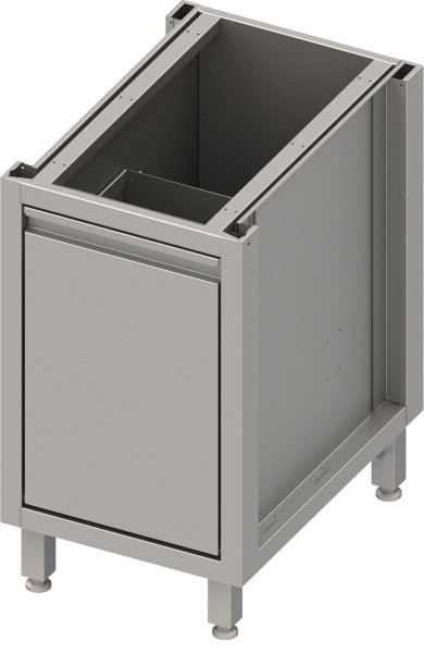 Caja de armario bajo Stalgast versión 2.0, para patas/estructura de zócalo, con vertedero 450x540x660 mm, BX45556