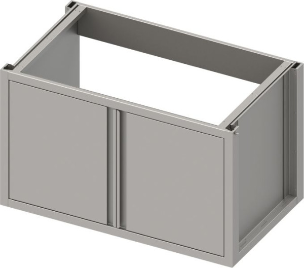 Mueble para fregadero de acero inoxidable Stalgast versión 2.0 con puertas batientes, construcción base 1100x640x660 mm, BX11671F