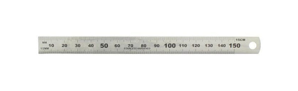 regla de acero hedue, longitud: 15 cm, B101