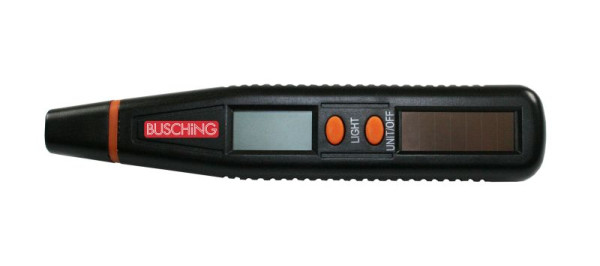 Busching Manómetro digital para neumáticos "SOLAR" Pantalla LCD, PSI, Bar, KPa, Kg/cm², 100854