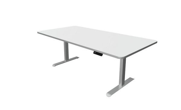 Mesa para sentarse y pararse Kerkmann, Move 3 Premium, ancho 2000 x fondo 1000 mm, altura ajustable eléctricamente de 720 a 1210 mm, blanco, 10331710