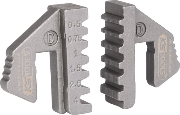 KS Tools par de insertos de prensado para punteras de cable, diámetro 0,5 - 4 mm, 115.1418