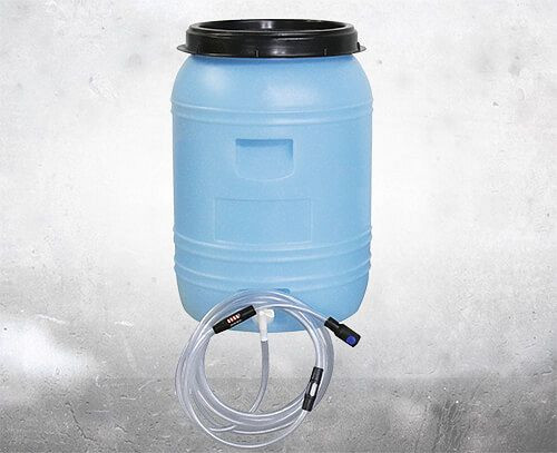 Tanque de agua de caída IBH 60 litros, completo con válvula de cierre, indicador de flujo y acoplamiento rápido con filtro fino, 259721880