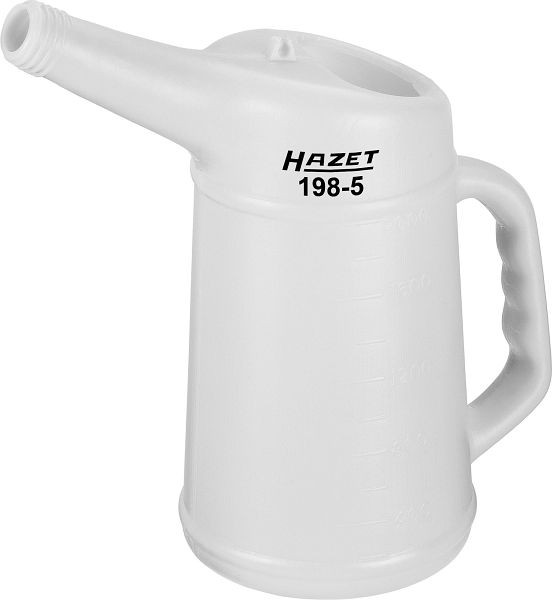 Vaso medidor Hazet, para líquido de frenos, material: HDPE color: blanco/transparente, capacidad: 2 l, 198-5
