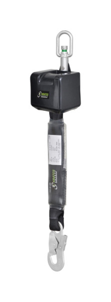 Dispositivo de seguridad de altura Kratos VORAS con cinta de 50 mm de ancho, 2,50 m de longitud con bloqueo automático de doble efecto, FA2030102