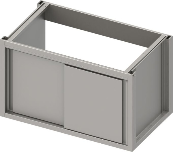Mueble para fregadero de acero inoxidable Stalgast versión 2.0 con puertas correderas, construcción base 1400x540x660 mm, BX14572F