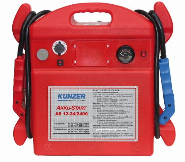 Kunzer arranque a batería portátil 12V 2400A, 24V 1200A, AS 12-24/2400