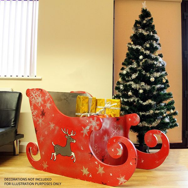 KuKoo Trineo decorativo navideño MDF, 24289