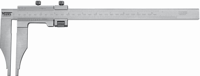 Pinza de taller Vogel Germany, DIN 862, 300 mm / 12 pulgadas, con ajuste fino, sin puntas de medición, 100 mm, 200533