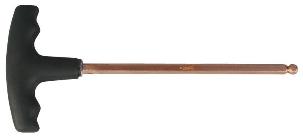 KS Tools BERYLLIUMplus Llave Allen, 10 mm, con cabeza esférica, 962.0965