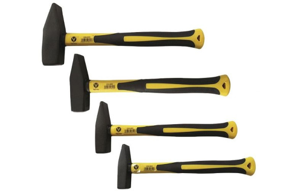 VaGo-Tools juego profesional de 4 piezas martillo de cerrajero martillo con mango de fibra de vidrio 300g 500g 800g 1000 g, 233-903/905/908/910 cada uno 1_nv