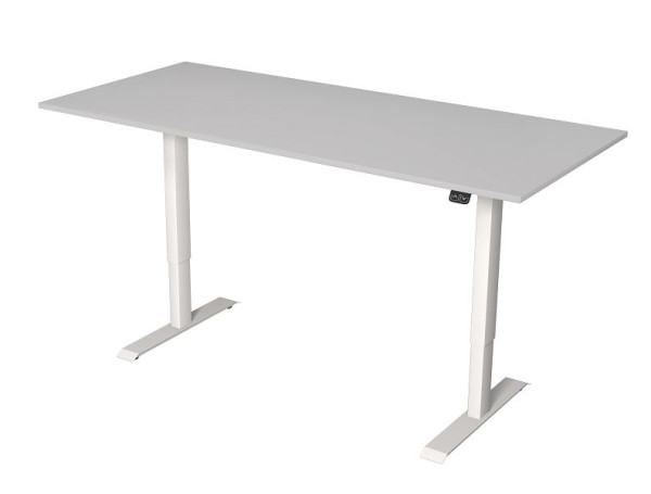 Kerkmann mesa de estar/de pie An. 1800 x Pr. 800 mm, ajustable eléctricamente en altura de 720 a 1200 mm, gris claro, 10360611
