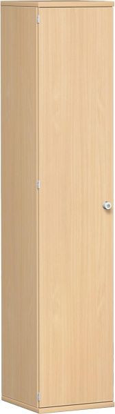 Armario de puerta batiente geramöbel 4 estantes decorativos, con cerradura, cerradura a la derecha, 400x425x1920, haya/haya, N-10DR504-BB