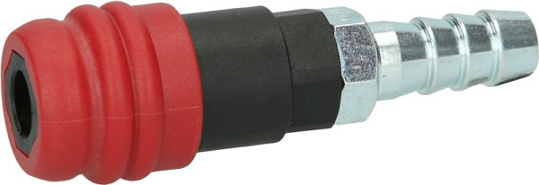KS Tools Acoplamiento de seguridad de aire comprimido de 2 etapas con boquilla de manguera, 14,5 mm, 999.9098