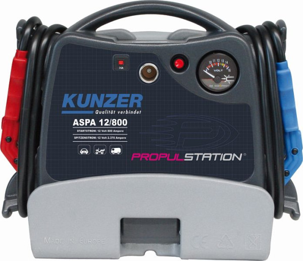 Kunzer AKKU-Start 12V AC/DC, Propulsación 760CA, ASPA 12/800