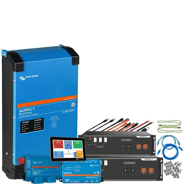 Kit de respaldo Offgridtec Batería Pylontech LiFePO4 de 7kWh - Inversor Victron MultiPlus II 48/5000 monofásico, 4-01-013725-001