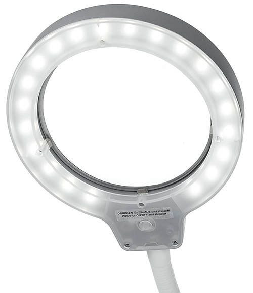 Bedrunka+Hirth LED-RLL Lámpara con lupa Flex, incl. brida atornillable, 5 dioptrías, 03.960.55