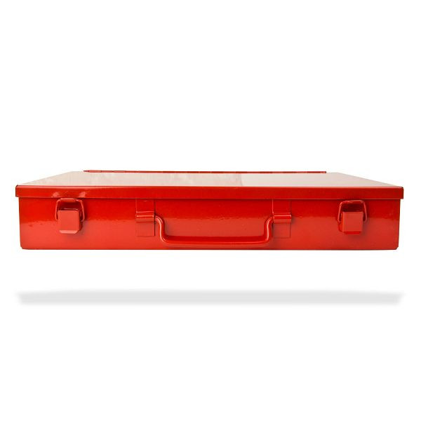 Caja de chapa de acero ADB sin inserto, roja, 88504