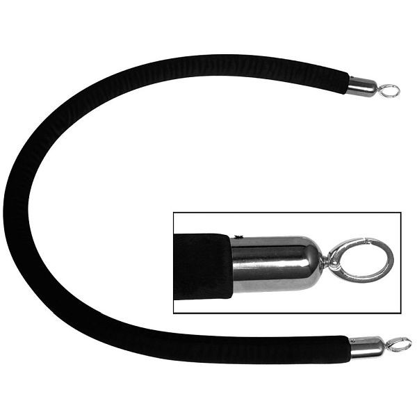 Cable de conexión Stalgast negro, herrajes cromados, longitud 150 cm, BB3211150