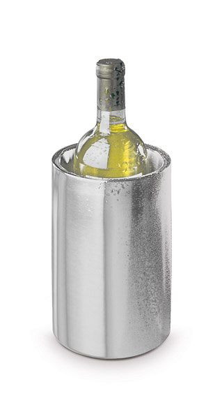 Enfriador de botellas APS, Ø exterior 12 cm, altura: 20 cm, acero inoxidable, pulido mate, Ø interior 10 cm, doble pared, para botellas de 0,7 - 1,5 litros, 36030