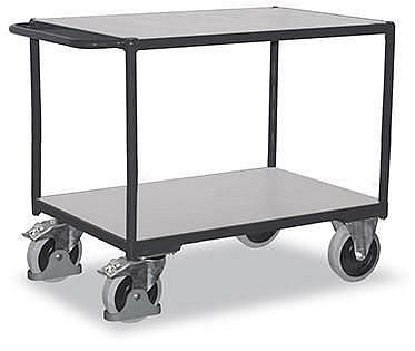 Carro de mesa ESD pesado VARIOfit con 2 zonas de carga, dimensiones exteriores: 1.040 x 500 x 880 mm (ancho x profundo x alto), sw-500.562