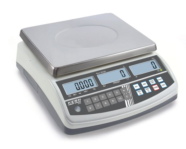 Báscula contadora Kern rango de pesaje 6 kg, legibilidad 0.1 g, linealidad ± 0.0004 kg, unidades kg, área de pesaje 295 × 225 mm, CPB 6K0.1N