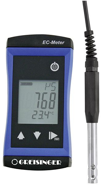 Greisinger G 1420 Dispositivo de medición de alta resolución para agua ultrapura hasta un máximo de 100 µS / cm, incluida celda de medición de acero inoxidable, 610007