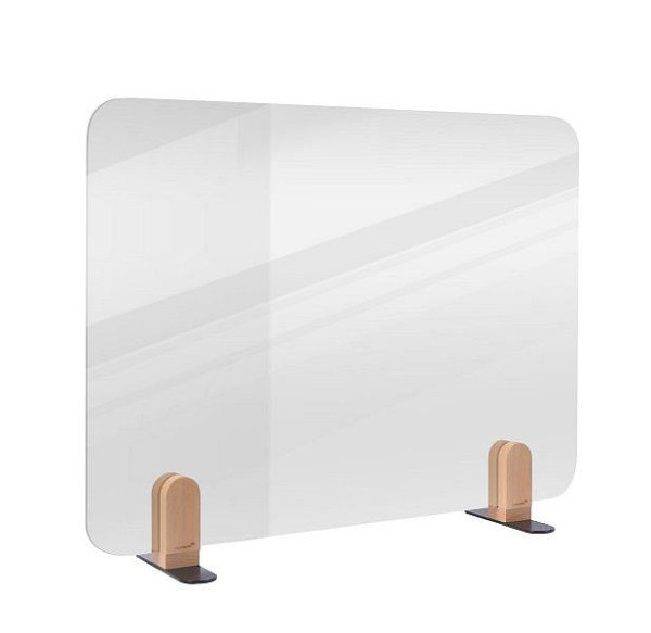 Legamaster ELEMENTS tabique de mesa transparente 60x80cm acrílico incluye 2 soportes, 7-209720