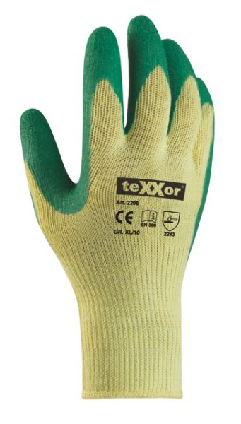 guantes de punto grueso teXXor "ALGODÓN/POLYESTER", talla: 10, paquete: 144 pares, 2206-10