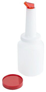 Contacto recipiente de mezcla/almacenamiento 2 l con pico y tapa: ROJO, 5843/205