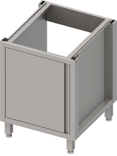 Mueble para fregadero de acero inoxidable Stalgast versión 2.0, para patas/estructura de zócalo, con puerta batiente 600x540x660 mm, BX06571