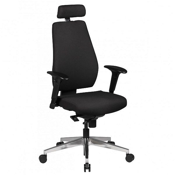 Amstyle silla de oficina silla de escritorio tela negra, SPM1.279