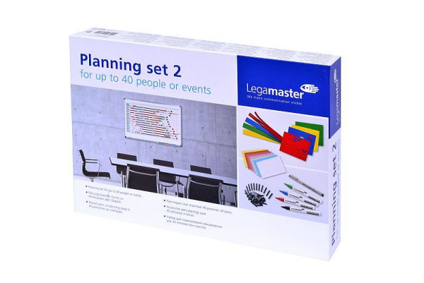 Juego de planificación Legamaster 2 para 40 personas, ocasiones, proyectos, 7-435200