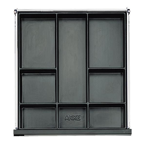 Inserto de compartimento de bancos de trabajo ANKE hecho de plástico; para cajón 500 x 540 mm (AnxPr); desde altura frontal 90 mm, 903.070