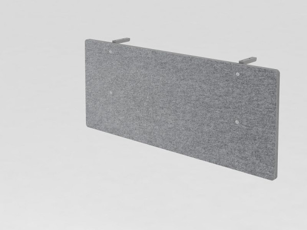 Biombo Hammerbacher, aislamiento acústico para mesa 120, gris, de material acústico, clase de aislamiento acústico C, VSIA12/5
