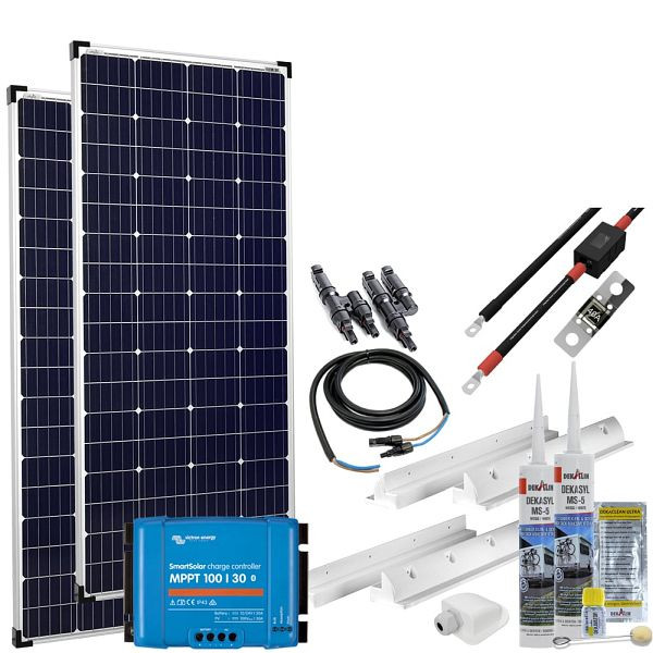 Offgridtec mPremium+ XXL 400W 12V con sistema solar para caravana Victron SmartSolar MPPT 100/30, 4-01-014250-001