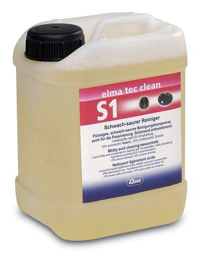 Agente de limpieza DENIOS elma tec clean S1 para dispositivo ultrasónico de litro, desoxidante, UE: 2,5 litros, 179-229
