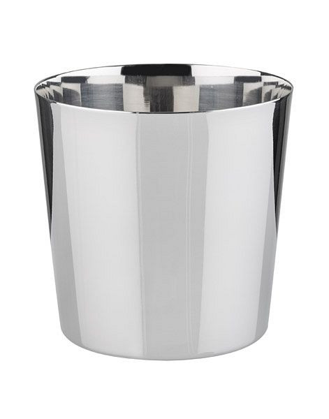 APS cubeta/vaso para servir, Ø 8,5 cm, altura: 8,5 cm, acero inoxidable, 0,35 litros, -SNACK HOLDER-, 40606