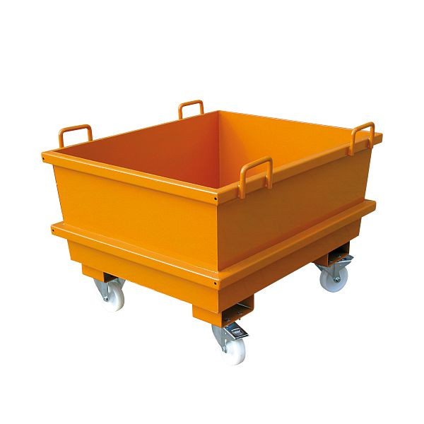 Contenedor universal industrial Eichinger, 1000 kg, 300 litros, naranja puro, 20310400000000