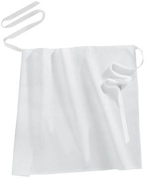 Contacto bistro delantal/corbata 50 x 90 cm, blanco, 6551/054